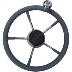 Рулевое колесо нержавейка 280 мм (чёрное) от магазина Лодка Плюс