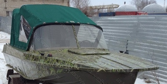 ветровое стекло Казанка-2М на заводскую рамку от магазина Лодка Плюс
