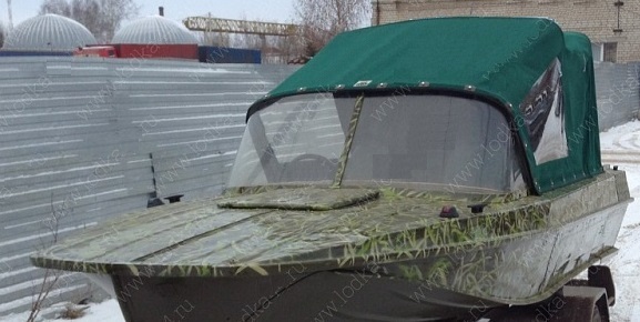 ветровое стекло Казанка-2М на заводскую рамку от магазина Лодка Плюс